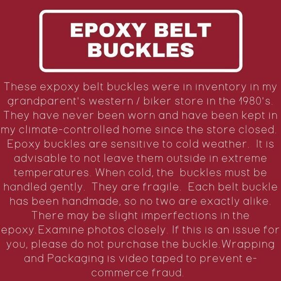 🔷️Tractor Trailer on Red Epoxy Belt Buckle - Picture 6 of 6